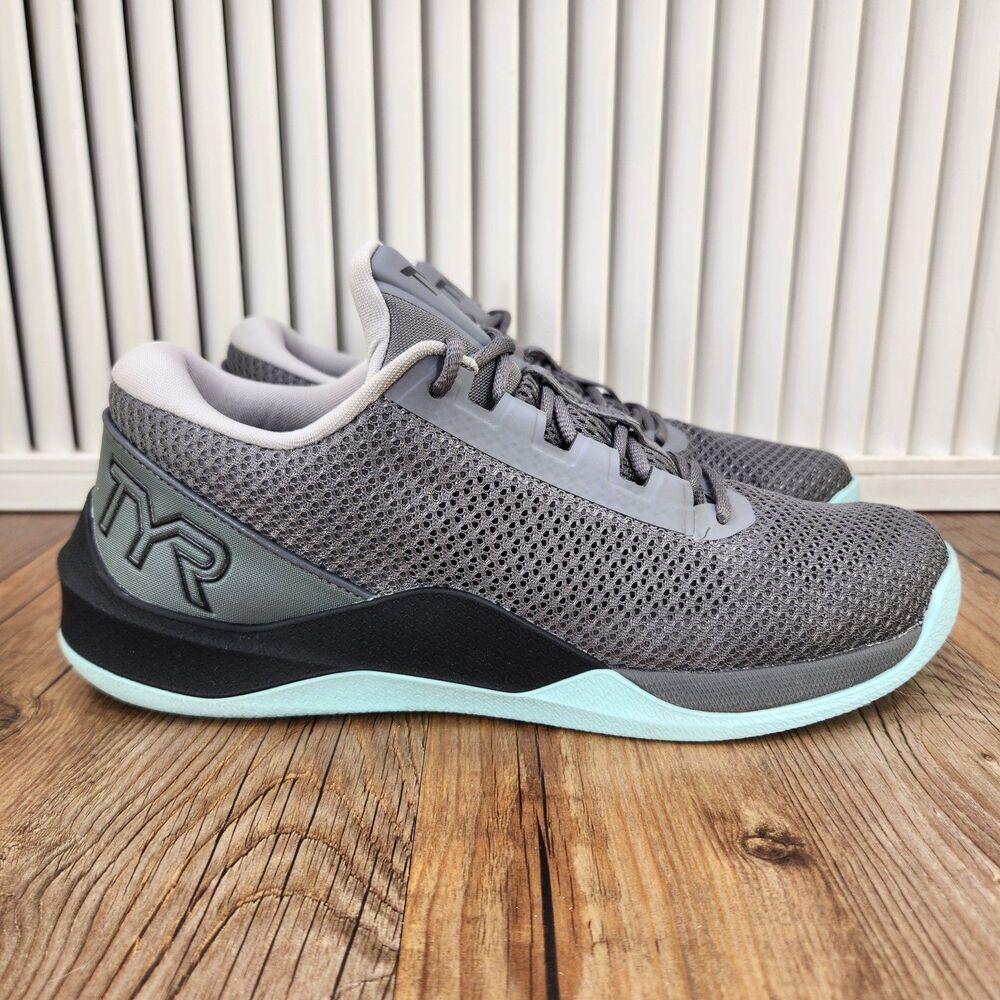 TYR CXT-2F Trainer Shoes Womens Size 9 Gray Mint Athletic Training Gym Sneakers